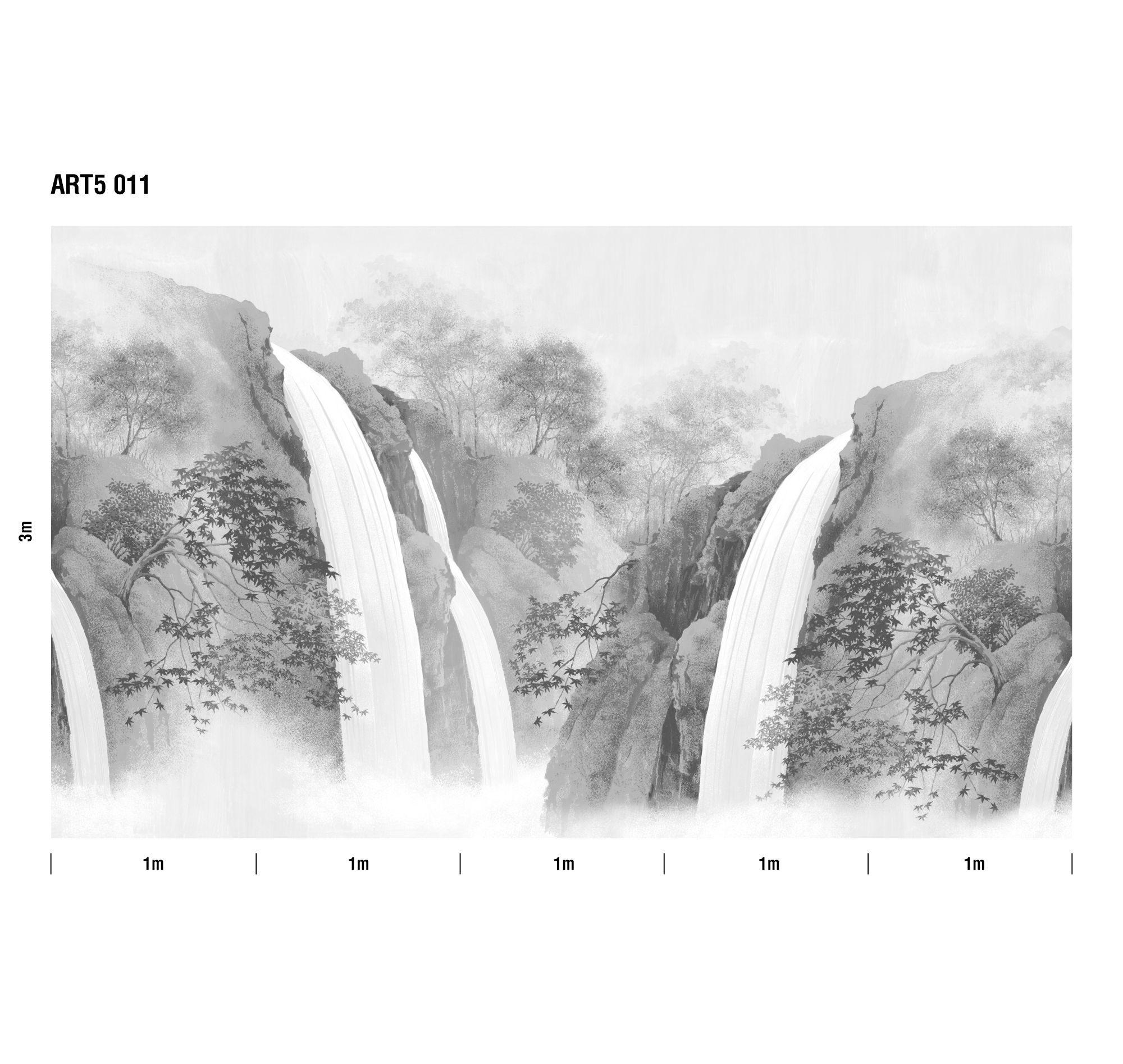 Панно Loymina Пейзаж Водопад ART5 011 3×5